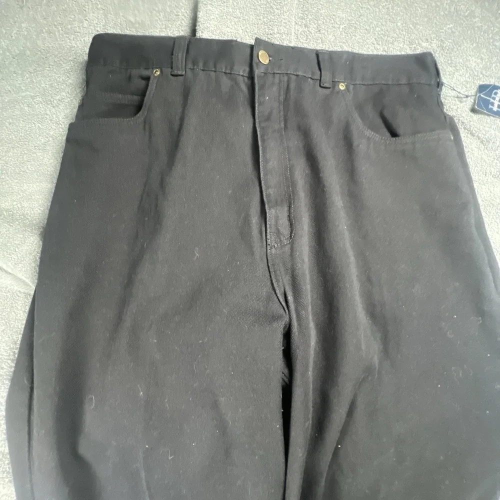 Harbor Bay Jeans Mens‎ 42x36 Black Loose Fit Big & Tall 100% Cotton Baggy Y2K